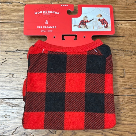 Wondershop Red and Black Buffalo Plaid Pet Pajamas Cozy and Warm - Picture 1 of 7